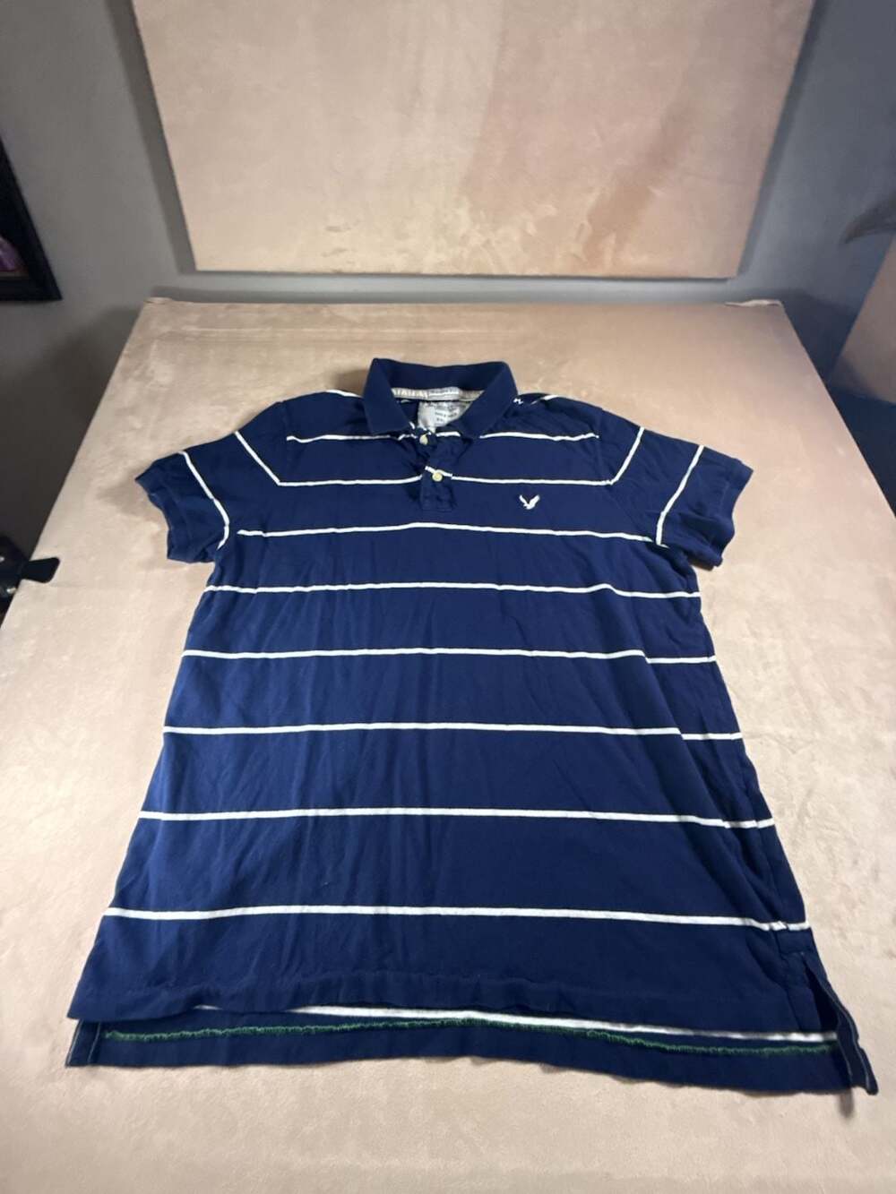 American Eagle Striped polo shirt in cotton Vintage Fit (A4-2043)